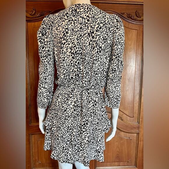 ZARA Dress Snow Leopard Print Tiered Ruffle Size S • BLOGGER FAVORITE - Picture 12 of 16